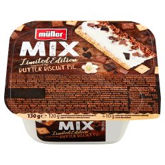Müller Mix Jogurt z ciasteczkami maślanymi częściowo oblanymi czekoladą 130 g