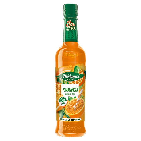 Herbapol Suplement diety syrop o smaku pomarańczowym 420 ml