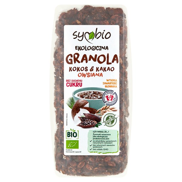 Symbio Ekologiczna granola owsiana kokos &amp; kakao 350 g