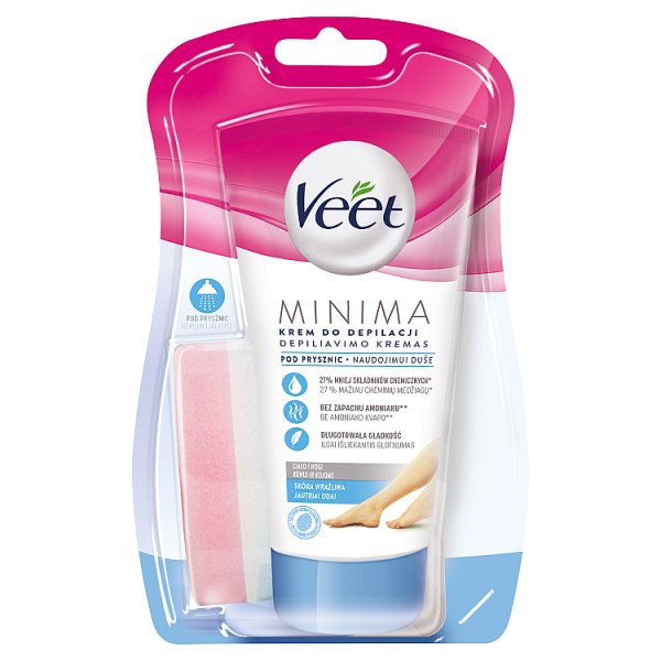 Veet Minima Krem do depilacji pod prysznic skóra wrażliwa 135 ml