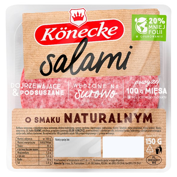 Könecke Salami o smaku naturalnym 150 g
