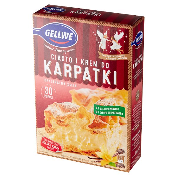 Gellwe Ciasto i krem do karpatki mieszanka do wypieku 340 g