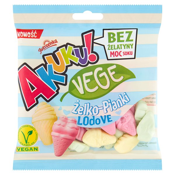 AKUKU! Vege Żelko-pianki lodove 75 g