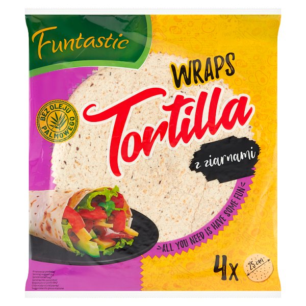 Funtastic Tortilla z ziarnami 250 g (4 x 62,5 g)