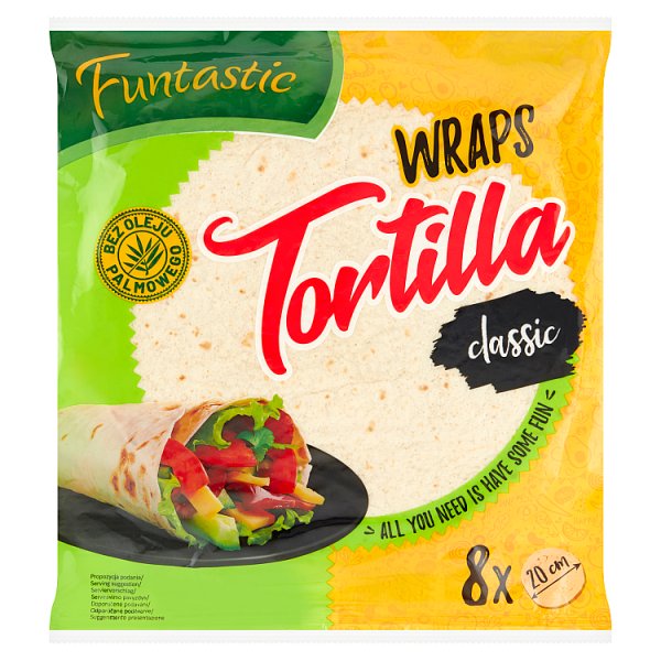 Funtastic Tortilla pszenna 296 g (8 x 37 g)