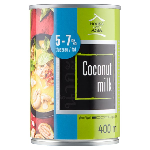 House of Asia Produkt roślinny z kokosa o obniżonej zawartości tłuszczu 400 ml