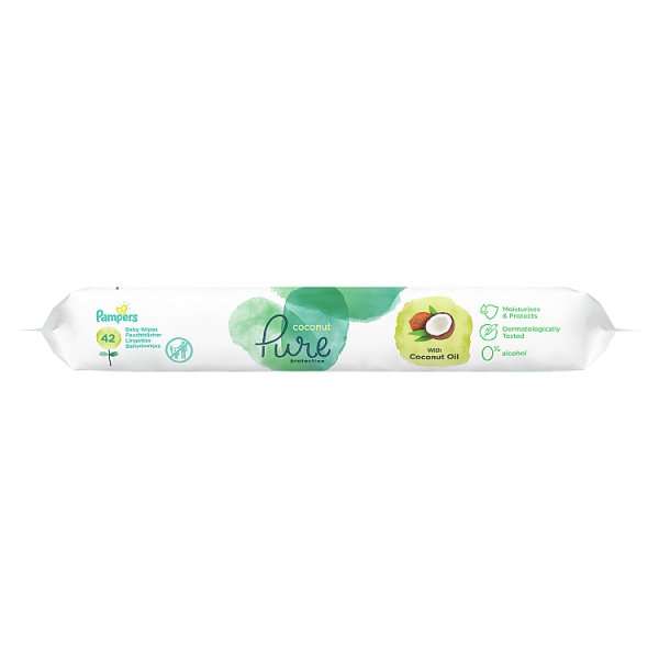 Pampers Coconut Pure Nawilżane Chusteczki Dla Dzieci  1 Opakowanie = 42 Chusteczek