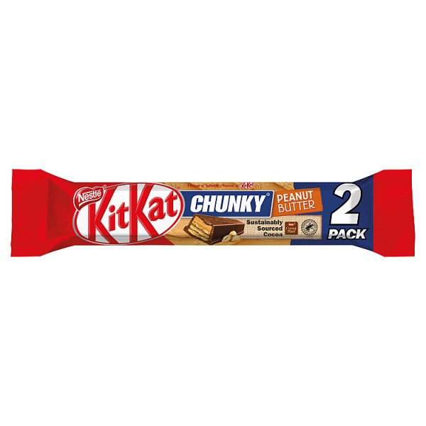KitKat Chunky Paluszek waflowy pokryty kremem arachidowym w mlecznej czekoladzie 68 g (2 x 34 g)
