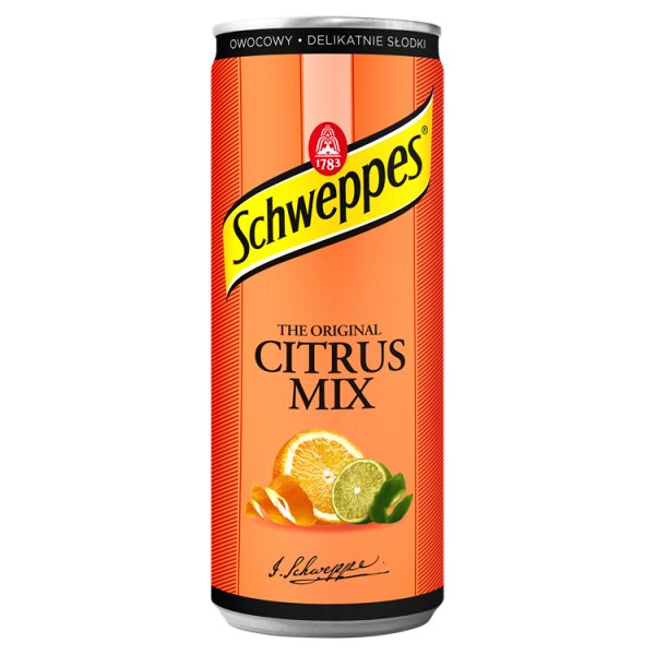 Schweppes Citrus Mix Napój gazowany 250 ml, 1 szt/0,250 litr, Schweppes ...