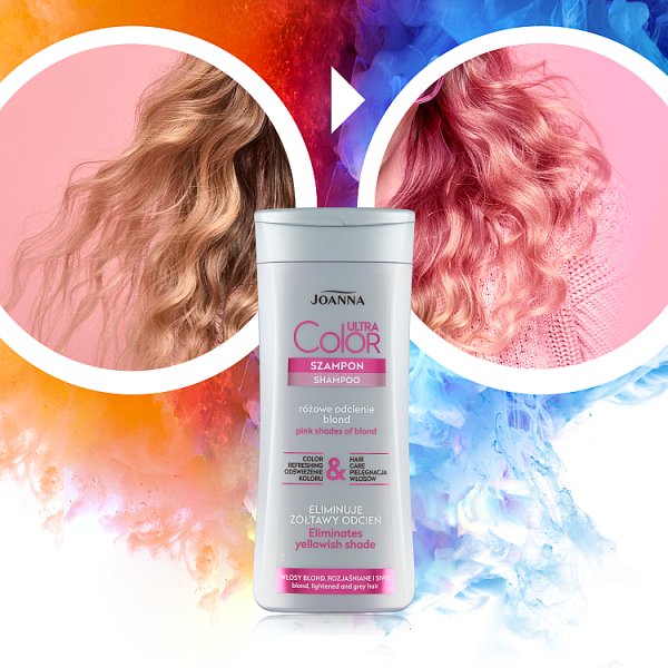 Joanna Ultra Color Szampon różowe odcienie blond 200 ml