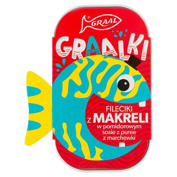 GRAAL Graalki Fileciki z makreli w pomidorowym sosie z puree z marchewki 110 g