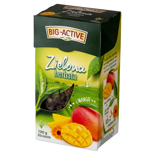 Big-Active Zielona herbata liściasta z mango 100 g