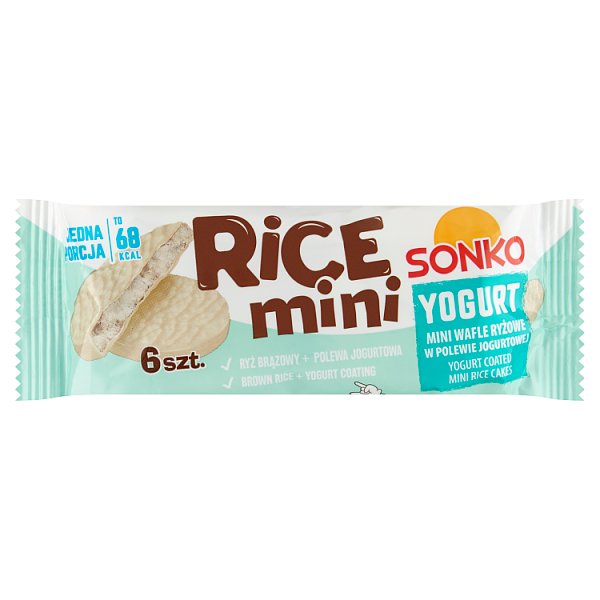 Sonko Mini wafle ryżowe w polewie jogurtowej 27 g (6 sztuk)