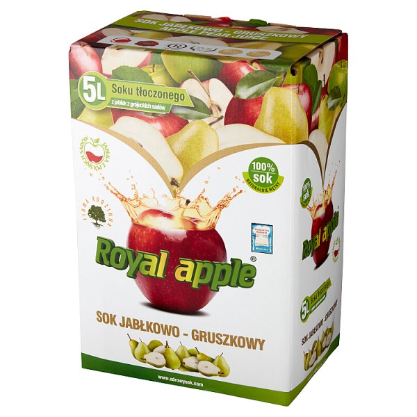 Royal apple Sok jabłkowo-gruszkowy 5 l