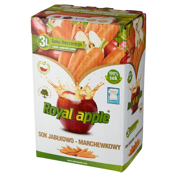 Royal apple Sok jabłkowo-marchewkowy 3 l