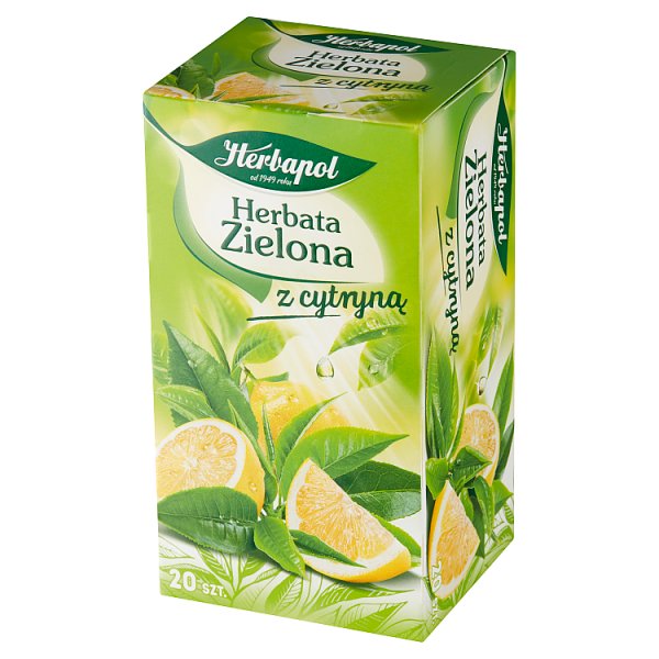 Herbapol Herbata zielona z cytryną 34 g (20 x 1,7 g)