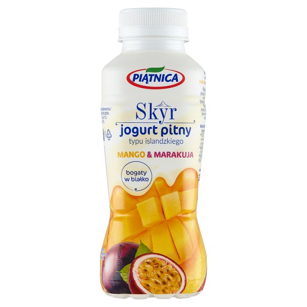 Piątnica Skyr jogurt pitny typu islandzkiego mango &amp; marakuja 330 ml