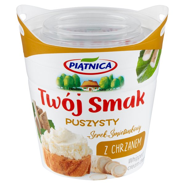 Piątnica Twój Smak Serek śmietankowy puszysty z chrzanem 150 g