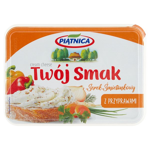 Piątnica Twój Smak Serek śmietankowy z przyprawami 135 g