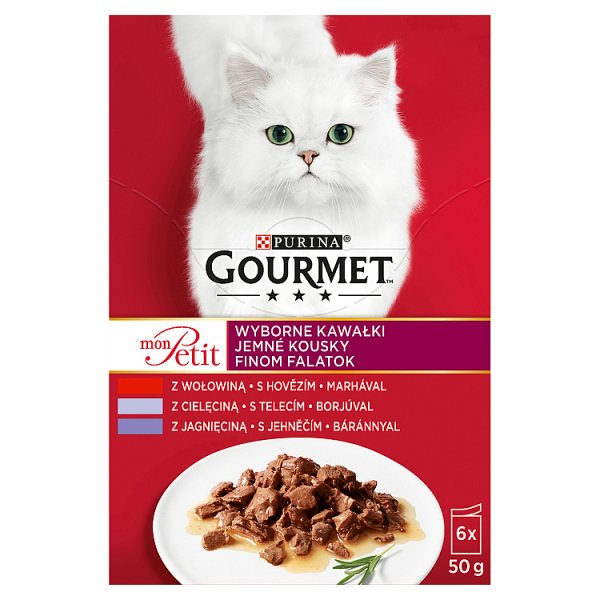 Gourmet Mon Petit Karma dla kotów wyborne kawałki 300 g (6 x 50 g)