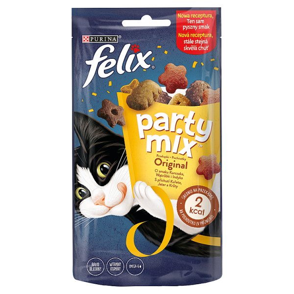 Felix Party Mix Przekąski o smaku kurczaka wątróbki i indyka 60 g