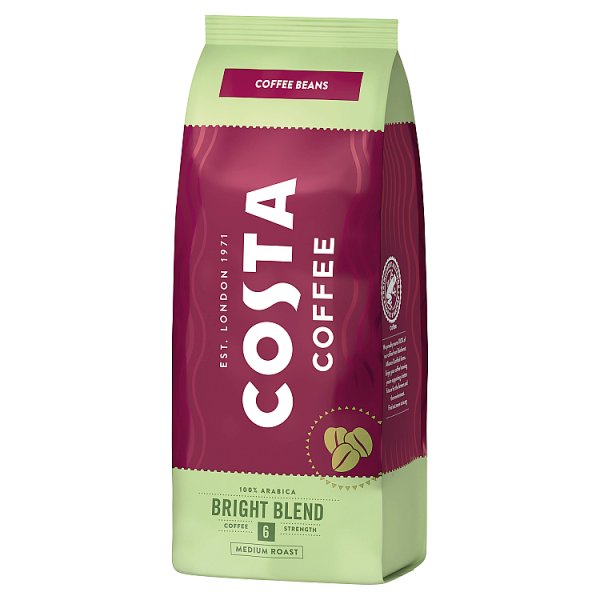 COSTA COFFEE Bright Blend Medium Roast Kawa ziarnista palona 500 g