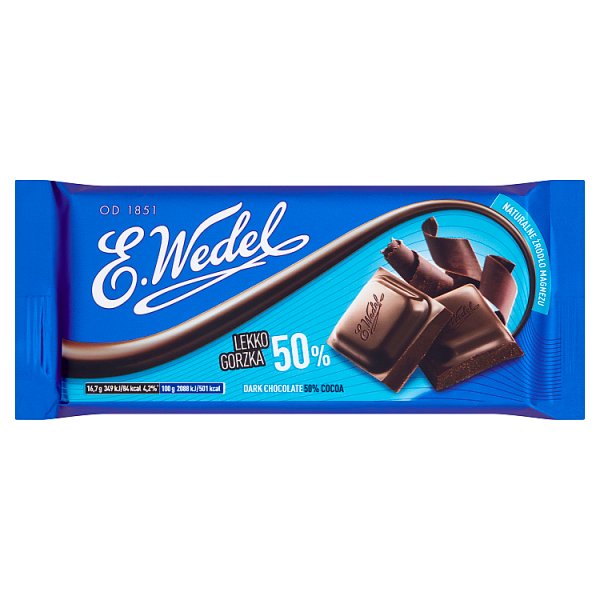 E. Wedel Czekolada lekko gorzka 50% 100 g