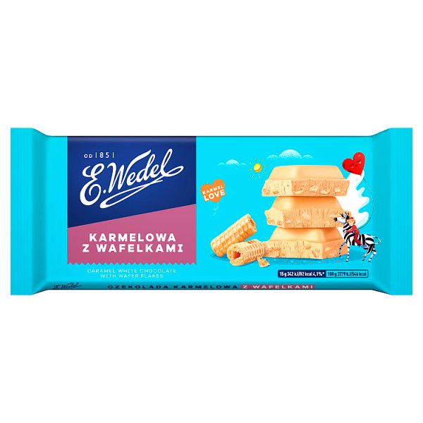 E. Wedel Karmellove! Czekolada biała karmelowa z wafelkami 90 g