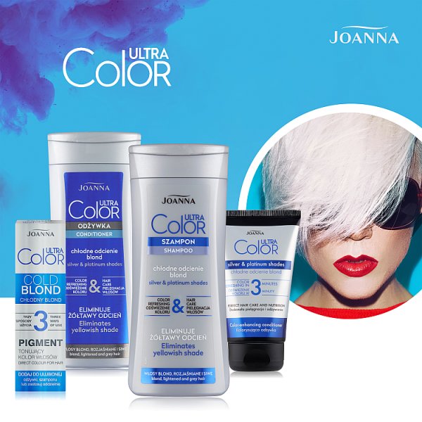Joanna Ultra Color Szampon włosy blond rozjaśniane i siwe 400 ml