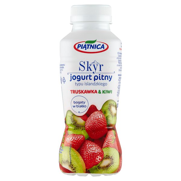 Piątnica Skyr jogurt pitny typu islandzkiego truskawka &amp; kiwi 330 ml