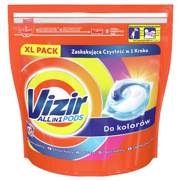 Vizir Allin1 Color Kapsułki do prania, 45 prań