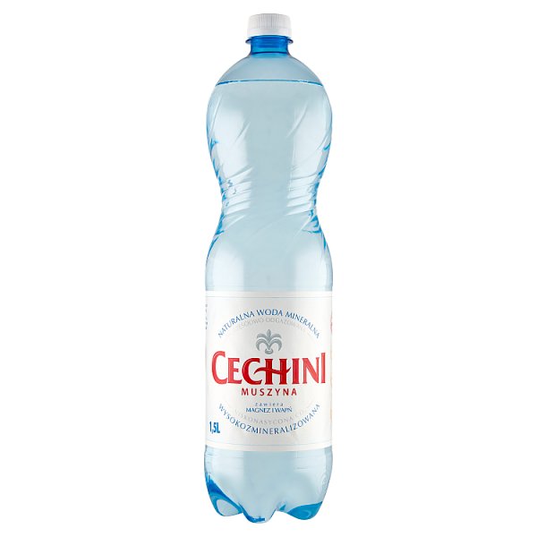 Muszyna Cechini Naturalna woda mineralna wysokozmineralizowana niskonasycona 1,5 l