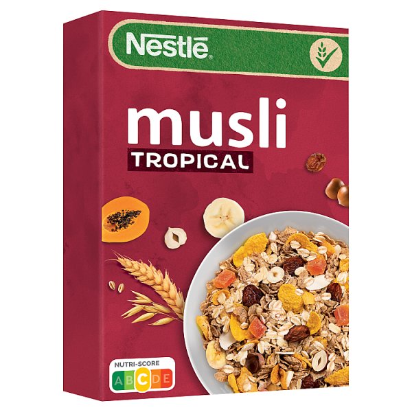 Nestlé Musli Tropical Płatki zbożowe z owocami tropikalnymi i orzechami 350 g