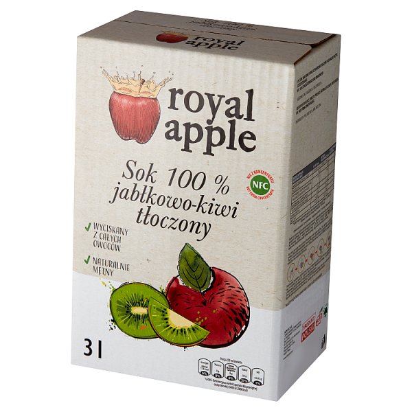 Royal apple Sok 100 % jabłkowo-kiwi tłoczony 3 l