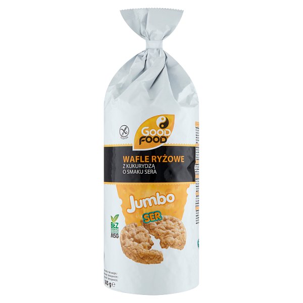 Good Food Jumbo Wafle ryżowe z kukurydzą o smaku sera 145 g (12 sztuk)