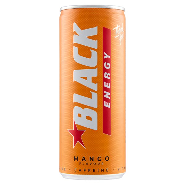 Black Energy Mango Gazowany napój energetyzujący 250 ml