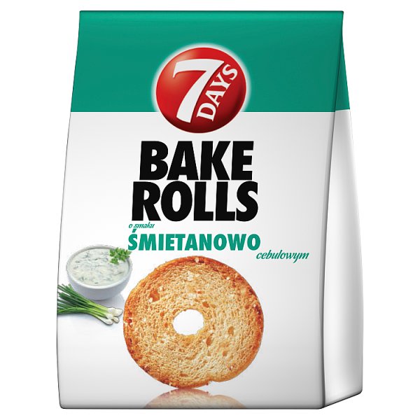 7 Days Bake Rolls Chrupki chlebowe o smaku śmietanowo cebulowym 160 g
