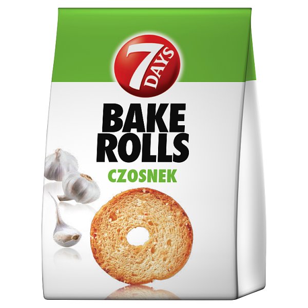 7 Days Bake Rolls Chrupki chlebowe o smaku czosnku 160 g