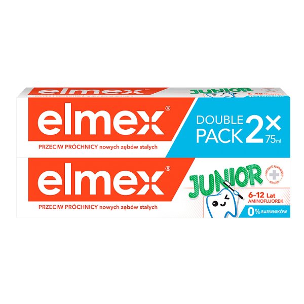 elmex Junior Pasta do zębów z fluorem 6-12 lat 2 x 75 ml