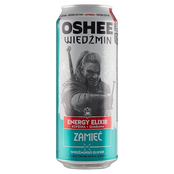 Oshee Wiedźmin Energy Elixir Zamieć Wiedźmiński eliksir o smaku truskawka-limonka 500 ml