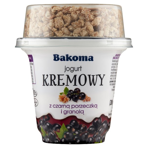 Bakoma Jogurt kremowy z czarną porzeczką i granolą 230 g