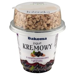 Bakoma Jogurt kremowy z czarną porzeczką i granolą 230 g