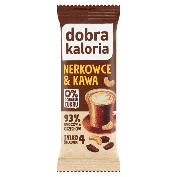 Dobra Kaloria Baton daktylowy nerkowce &amp; kawa 35 g