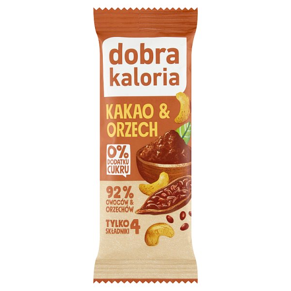 Dobra Kaloria Baton daktylowy kakao &amp; orzech 35 g