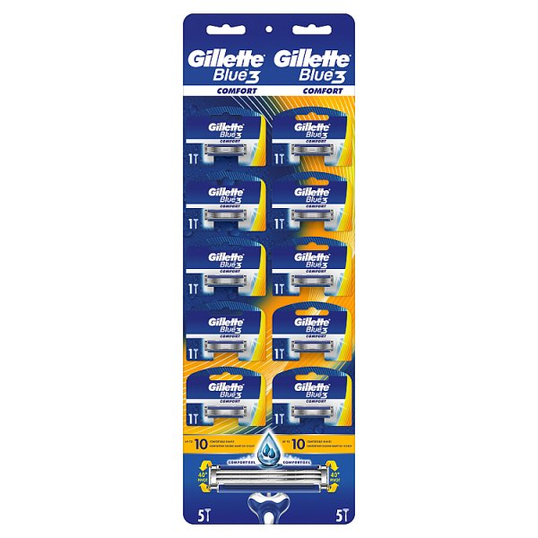 Gillette Blue3 Comfort Jednorazowa maszynka do golenia dla mężczyzn, 1 sztuka
