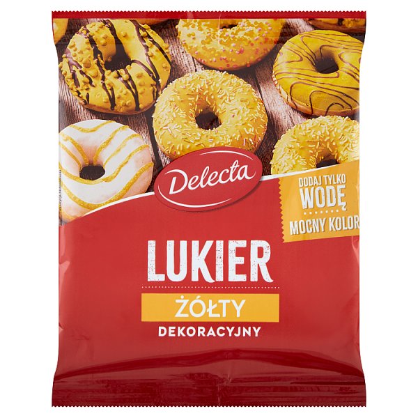 Delecta Lukier dekoracyjny żółty 80 g