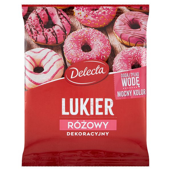 Delecta Lukier dekoracyjny różowy 80 g