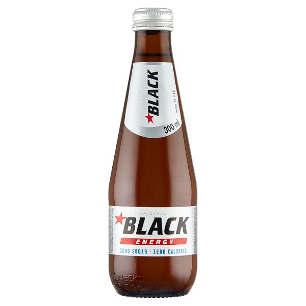 Black Energy Zero Sugar Gazowany napój energetyzujący bez cukru 300 ml