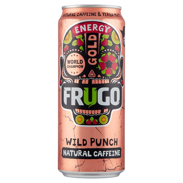FRUGO Wild Punch Gold Energy Gazowany napój energetyzujący 330 ml