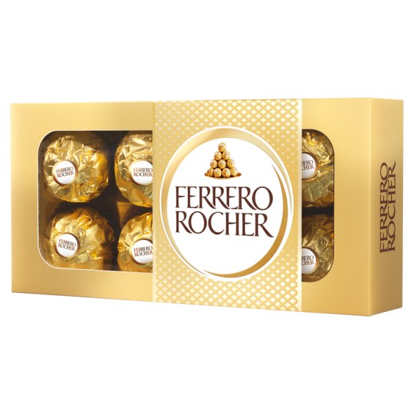 Ferrero Rocher Chrupiący wafelek z kremowym nadzieniem i orzechem laskowym w czekoladzie 100 g